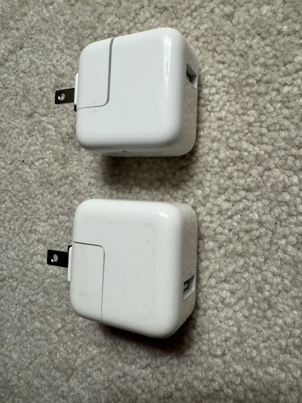 2 Apple 12w USB Power Adapters